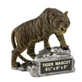 Growling Tiger School Mascot Sculpture w/Engraving Plate